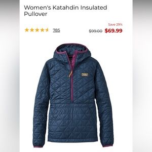 Llbean Katahdin insulated pullover